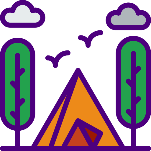 キャンプ prettycons Lineal Color icon