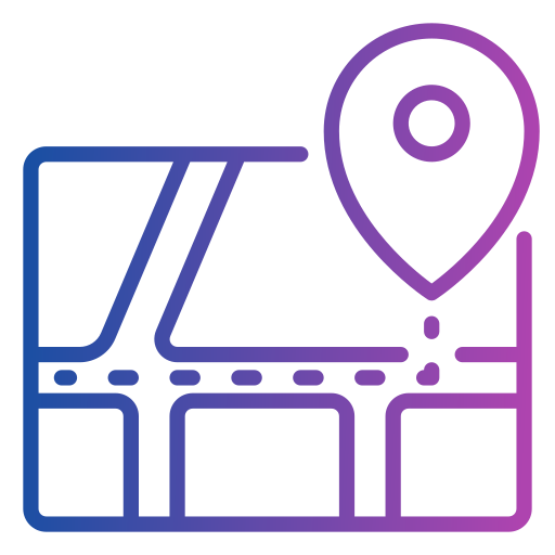 Map Generic gradient outline icon