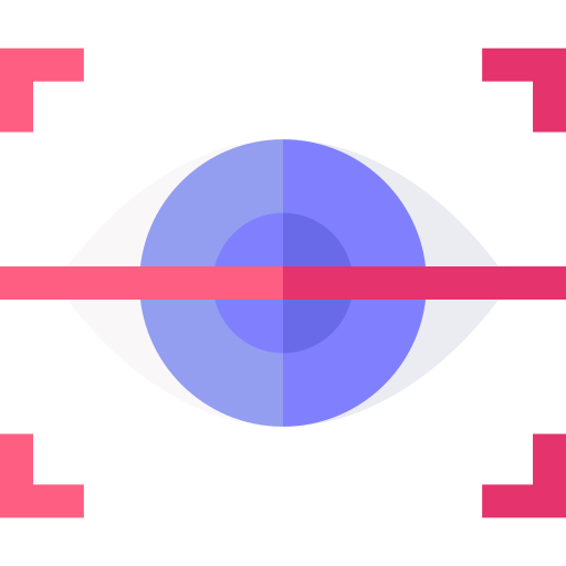 scanner ocular Basic Straight Flat Ícone