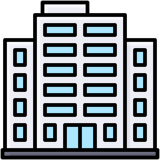 edificio de oficinas Generic color lineal-color icono
