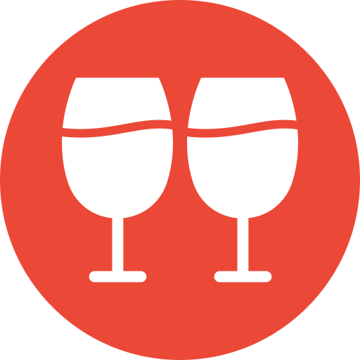 Wine glasses Generic color fill icon