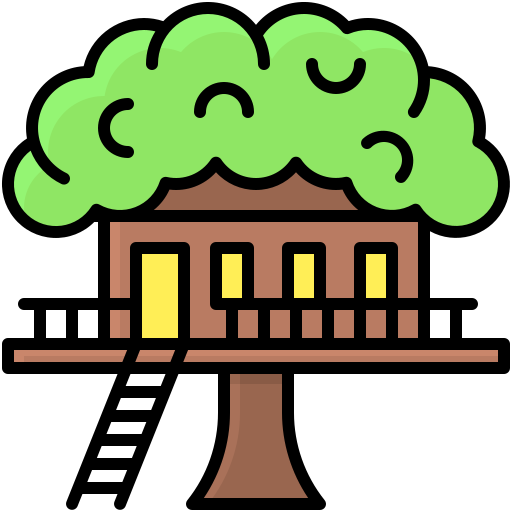 Tree house Generic color lineal-color icon