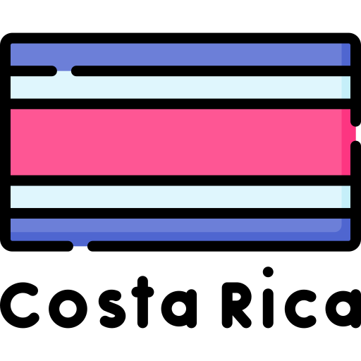 bandera de costa rica Special Lineal color icono