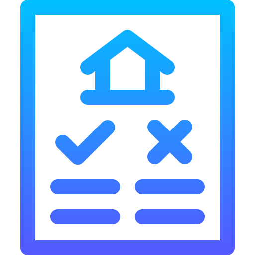 House rules Basic Gradient Lineal color icon
