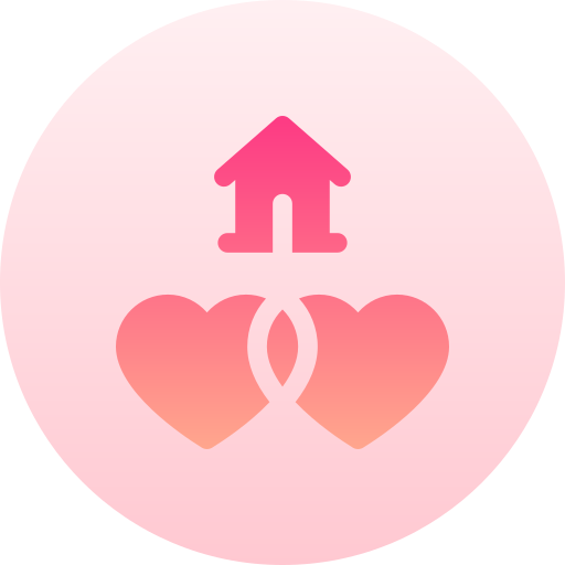 miłość Basic Gradient Circular ikona
