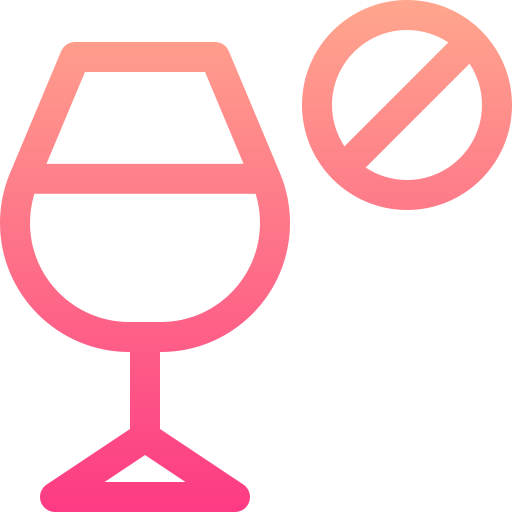 No drinking Basic Gradient Lineal color icon