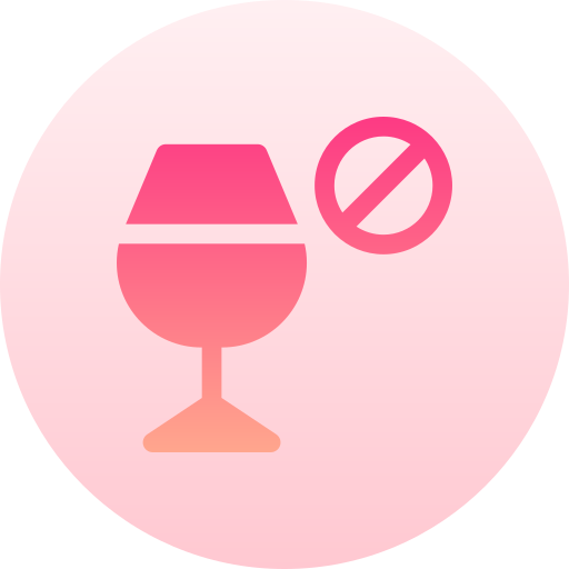 no beber Basic Gradient Circular icono
