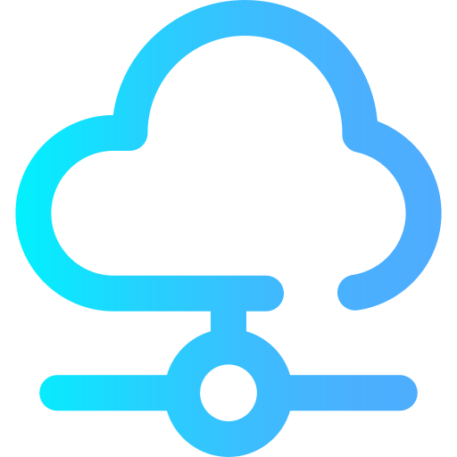 cloud netwerk Super Basic Omission Gradient icoon