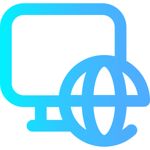 red de computadoras Super Basic Omission Gradient icono