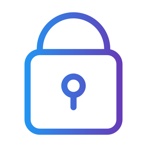 Lock Generic gradient outline icon