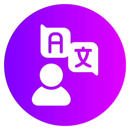 バイリンガル Generic gradient fill icon