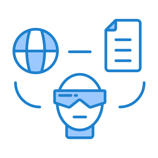 Virtual glasses Generic color lineal-color icon