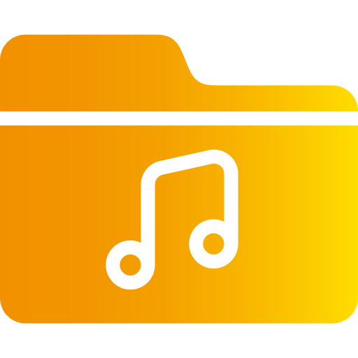 Music folder Generic gradient fill icon