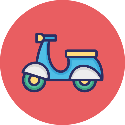 スクーターバイク Generic color lineal-color icon
