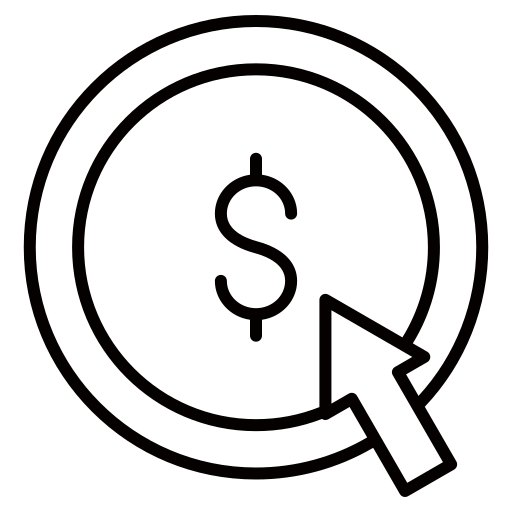 Pay per click Generic black outline icon