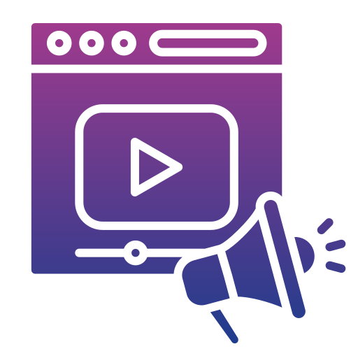 비디오 마케팅 Generic gradient fill icon