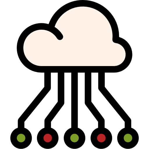 cloud computing Octopocto Lineal Color icona