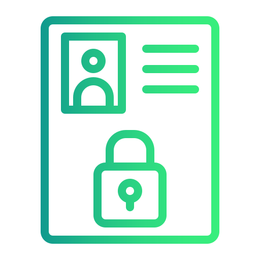 seguridad de datos Generic gradient outline icono