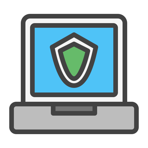 sicurezza del computer portatile Generic color lineal-color icona