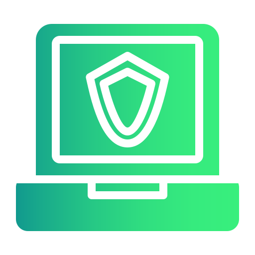 sicurezza del computer portatile Generic gradient fill icona