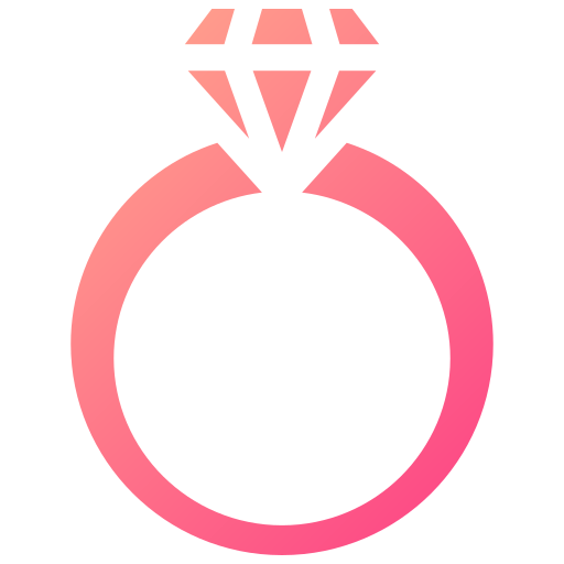 anillo de bodas Generic gradient fill icono