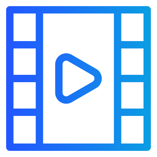 Video player Generic gradient outline icon