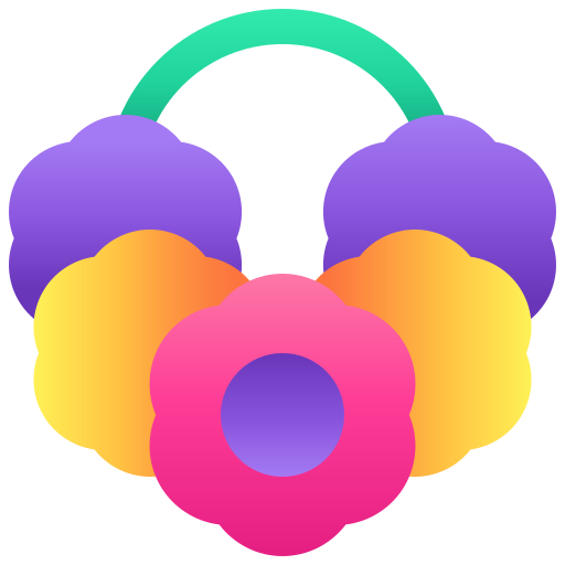 Flower necklace Generic gradient fill icon