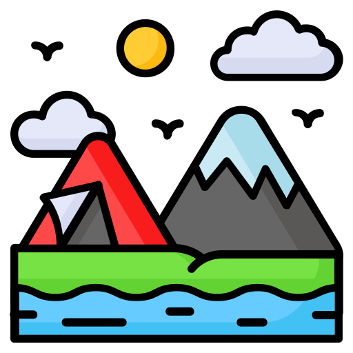 キャンプ場 Generic color lineal-color icon