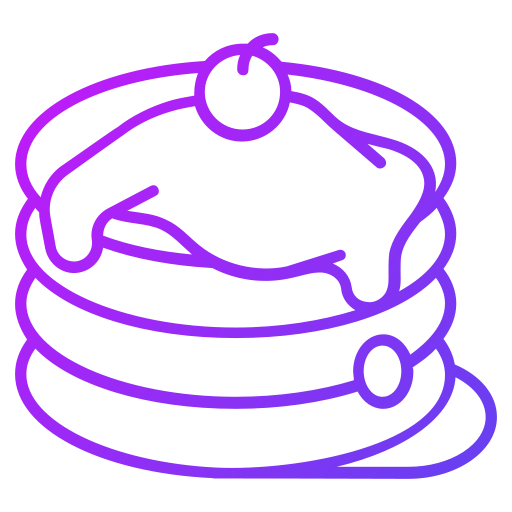 pancake Generic gradient outline icona