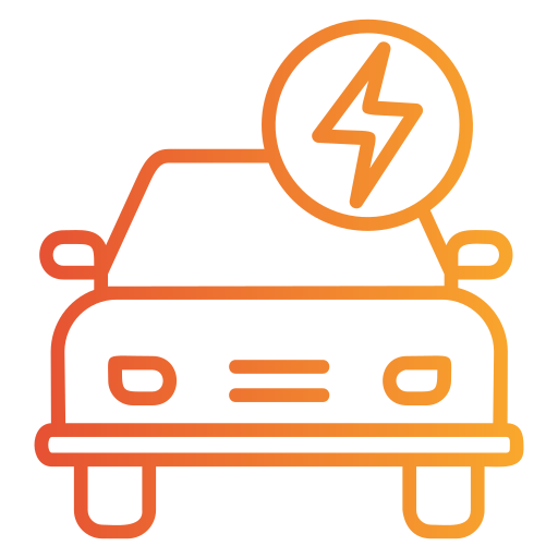 samochód elektryczny Generic gradient outline ikona