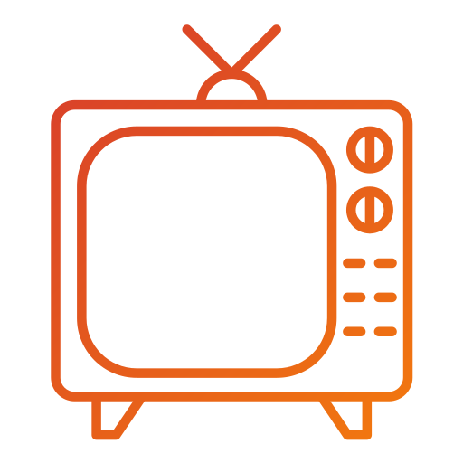 tv Generic gradient outline icona