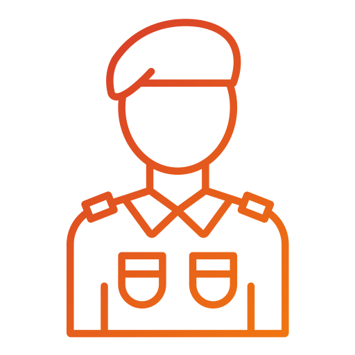 Soldier Generic gradient outline icon