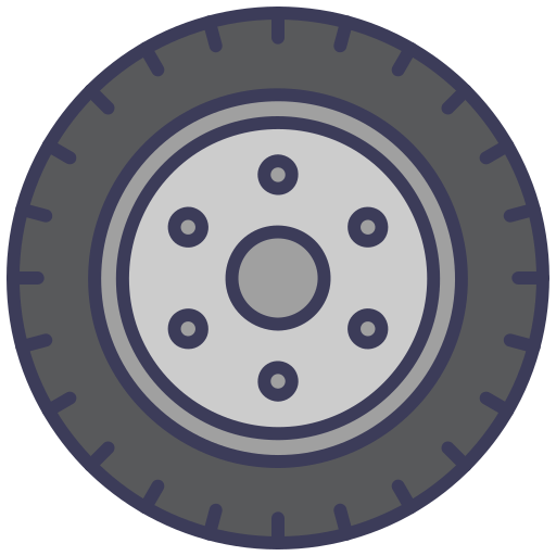 Car wheel Generic color lineal-color icon