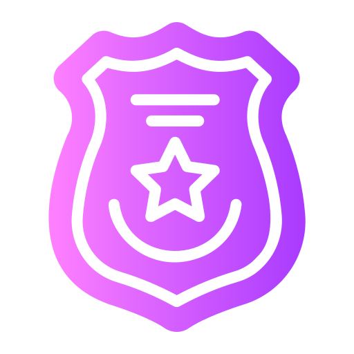 distintivo della polizia Generic gradient fill icona