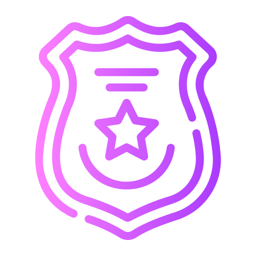 placa de policía Generic gradient outline icono