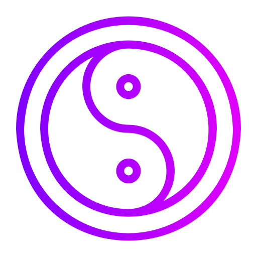 yin yang Generic gradient outline icona
