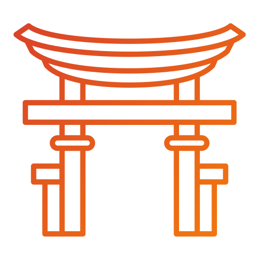 brama torii Generic gradient outline ikona