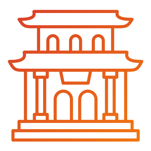 Pagoda Generic gradient outline icon