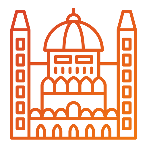 Hungarian parliament Generic gradient outline icon