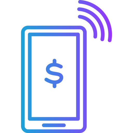 paiement mobile Generic gradient outline Icône
