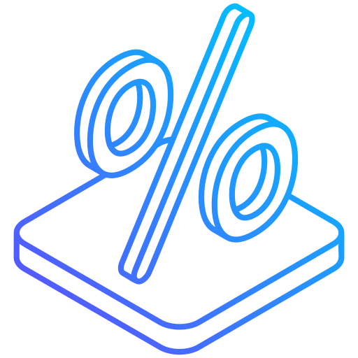 percentage Generic gradient outline icoon