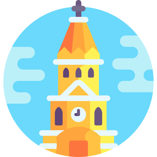 Clocktower Detailed Flat Circular Flat icon