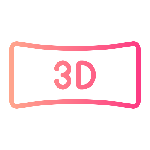 3d film Generic gradient outline icon