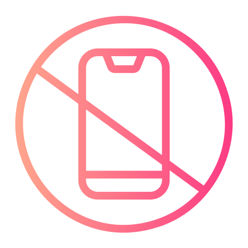 No phone Generic gradient outline icon