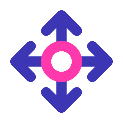flecha de direcciones Generic color outline icono