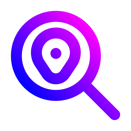 zoek locatie Generic gradient outline icoon
