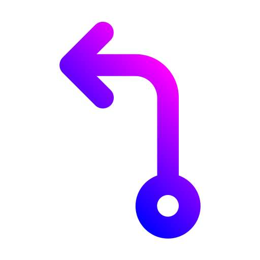sla linksaf Generic gradient outline icoon