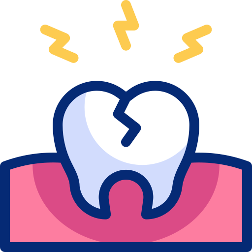 ból zęba Basic Accent Lineal Color ikona