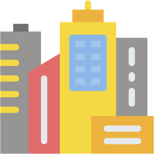 Buildings Generic color fill icon