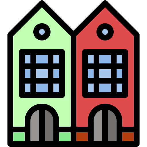 Townhouse Generic color lineal-color icon